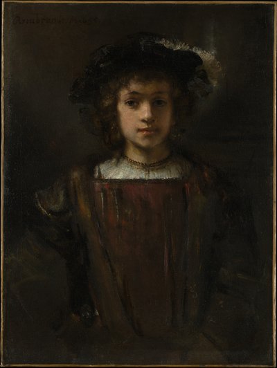 Rembrandts zoon Titus door after Rembrandt van Rijn